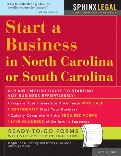 Create a 10-word scroll-stopping headline for: Start a Business in North Carolina or South Carolina | Vibe NC