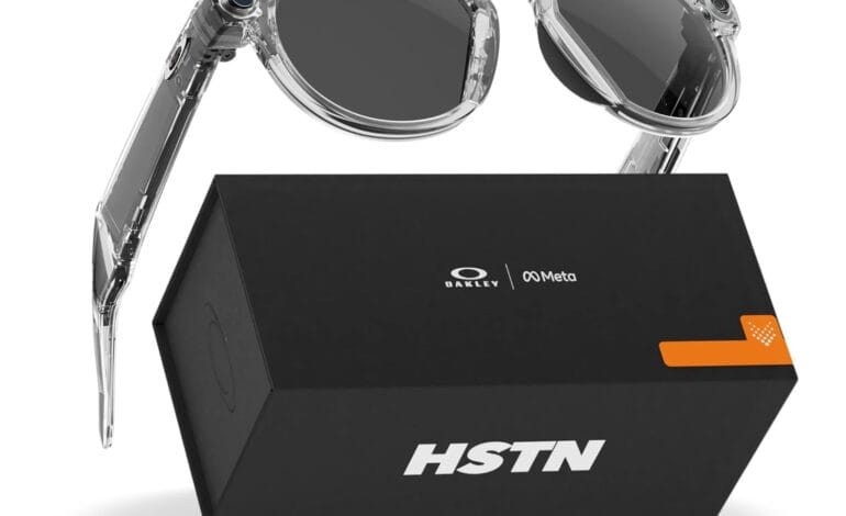 Create a 10-word scroll-stopping headline for: Oakley Meta HSTN, Clear | Smart AI Glasses for Men, Women — Performance for Sports, Athletes — Camera, Audio, Video — 8 Hour Battery — 3K HD Resolution — Clear to Grey Transitions® Lenses | Vibe NC