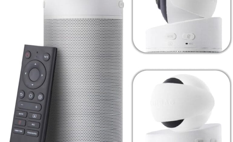 Create a 10-word scroll-stopping headline for: KanDao Meeting S 1080P HD Conference Room Camera, AI Face Recognition and Speaker Tracking, 8 Noise Cancelling Mics, Smart Zoom, Automatic Focus, 180-Degree, Plug & Play, Compatible with Teams, Skype | Vibe NC