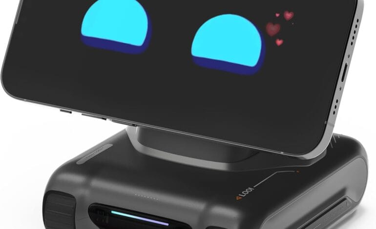 LOOI Robot-Space Black-AI Desktop Companion,ChatGPT&Gemini Voice Interaction,Visual Understanding,Personality&Memory,10W Wireless Charging,Tech&Gadget Gift,Electronic pets,Toy,Geek,Desktop Setup