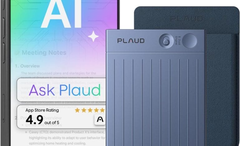 Create a 10-word scroll-stopping headline for: Plaud Note AI Voice Recorder, Note Taker w/Case, App Control, Transcribe & Summarize with AI, Support 112 Languages, for Meetings, Calls, Lectures, Professionals, Teams, Navy Blue, Non-Pro Version | Vibe NC