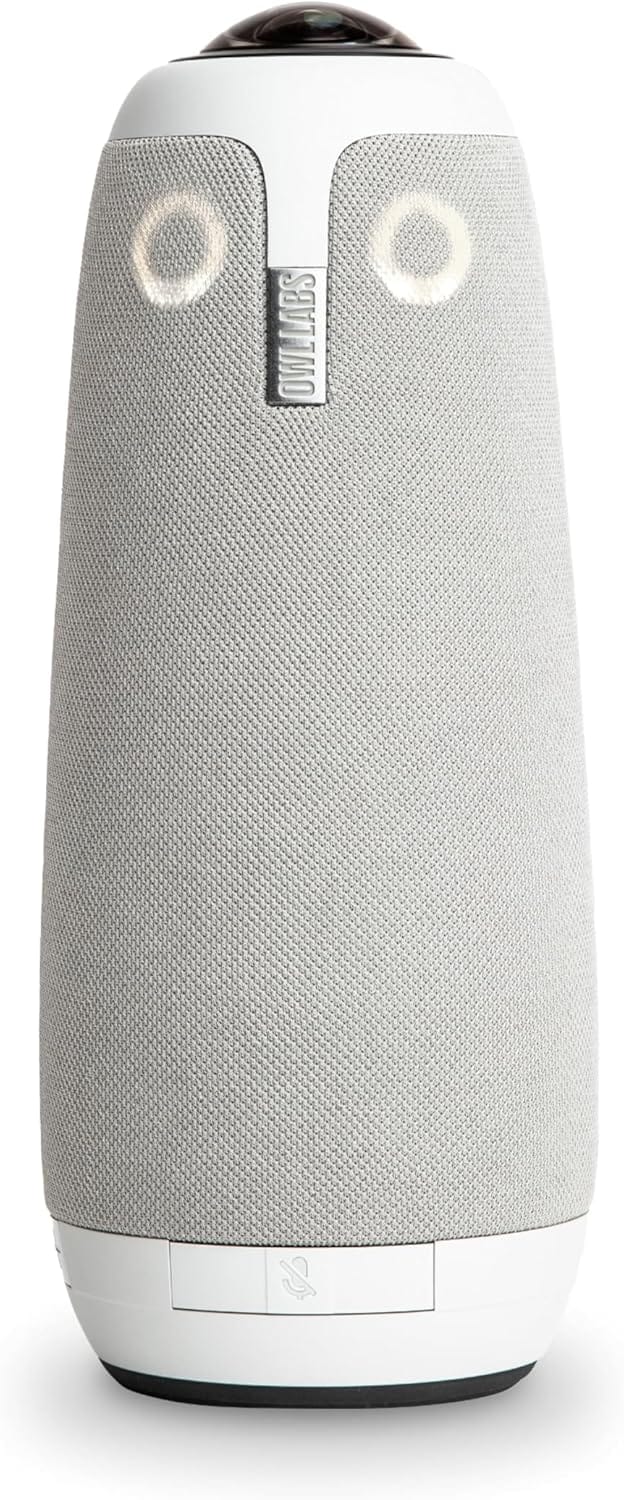 Create a 10-word scroll-stopping headline for: Owl Labs Meeting Owl 3 – 360° 1080p HD Conference Room Camera, AI-Driven Speaker-Tracking, 18-Foot Mic Pickup – Certified for Microsoft Teams – Works with Zoom, Google Meet – Plug & Play Setup | Vibe NC