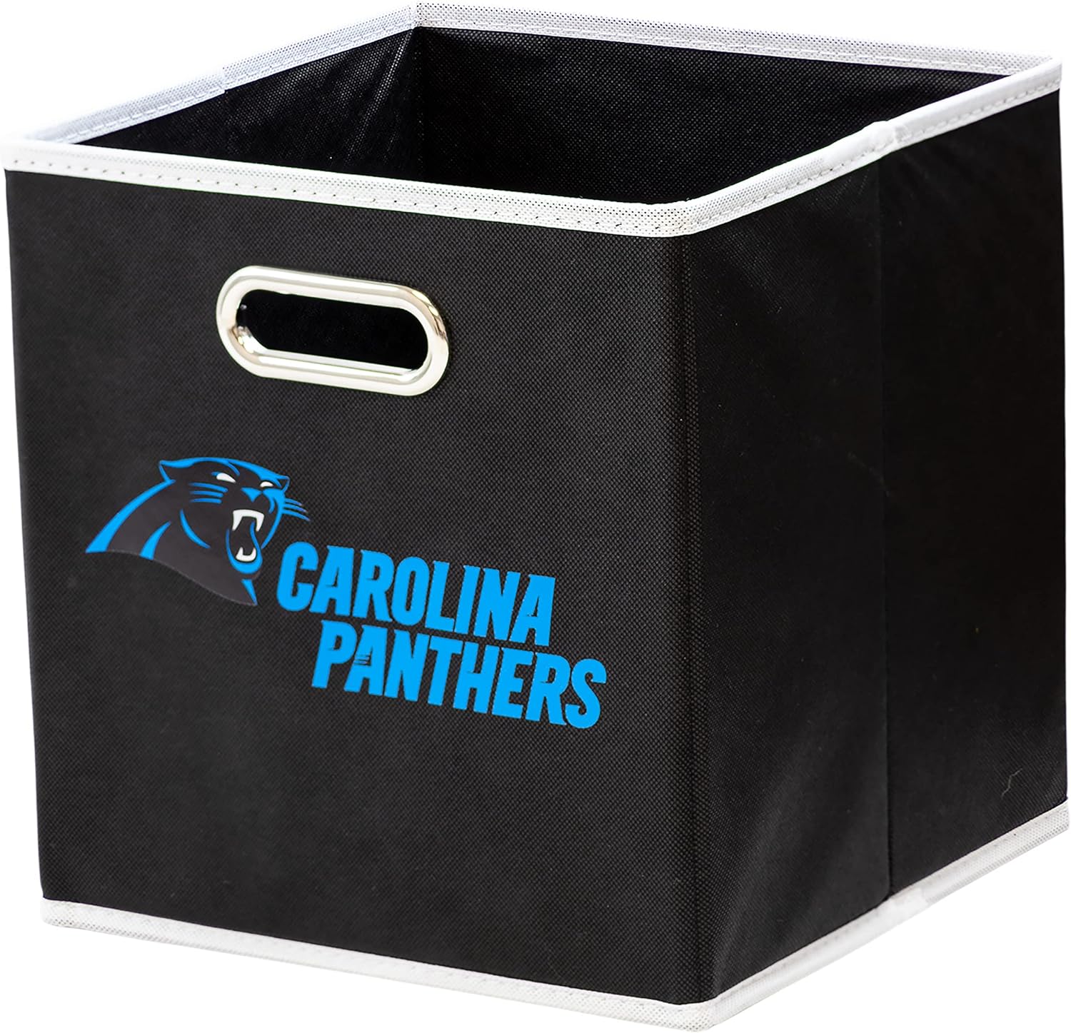 Create a 10-word scroll-stopping headline for: Franklin Sports NFL Storage Bins – Collapsible Cube Container + Basket – NFL Office, Bedroom + Living Room – 11″x11″ | Vibe NC