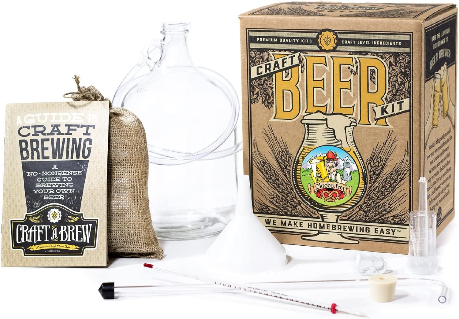 Craft A Brew – Oktoberfest Ale – Beer Making Kit – Make Your Own Craft Beer – Complete Equipment and Supplies – Starter Home Brewing Kit – 1 Gallon