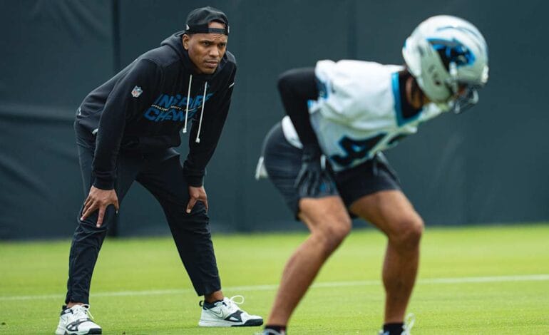 Create a 10-word scroll-stopping headline for: Panthers’ coaching assistants get chances to lead during the offseason | Vibe NC