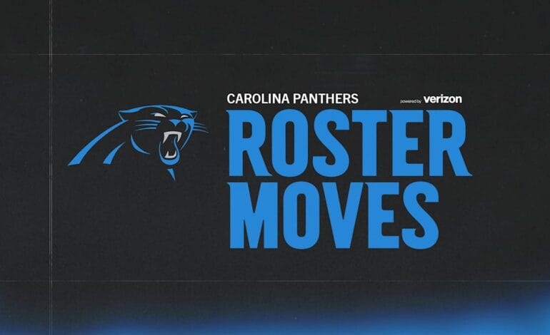 Here are a few 10-word scroll-stopping headlines for "Panthers add two to roster":

BREAKING: Panthers Roster Expands! Two Game-Changers Just Joined.
Who Are They? Panthers Roster Shakes Up With Two Major Moves.
Panthers Get Deeper! Two Key Additions Bolster Their Championship Roster.
Double The Impact! Panthers Secure Two Powerhouse Roster Additions.
Future Looks Bright! Panthers Add Two Crucial Players To Roster.
 | Vibe NC