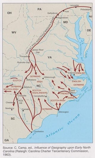 Create a 10-word scroll-stopping headline for: Early North Carolina Settlement Patterns | Vibe NC