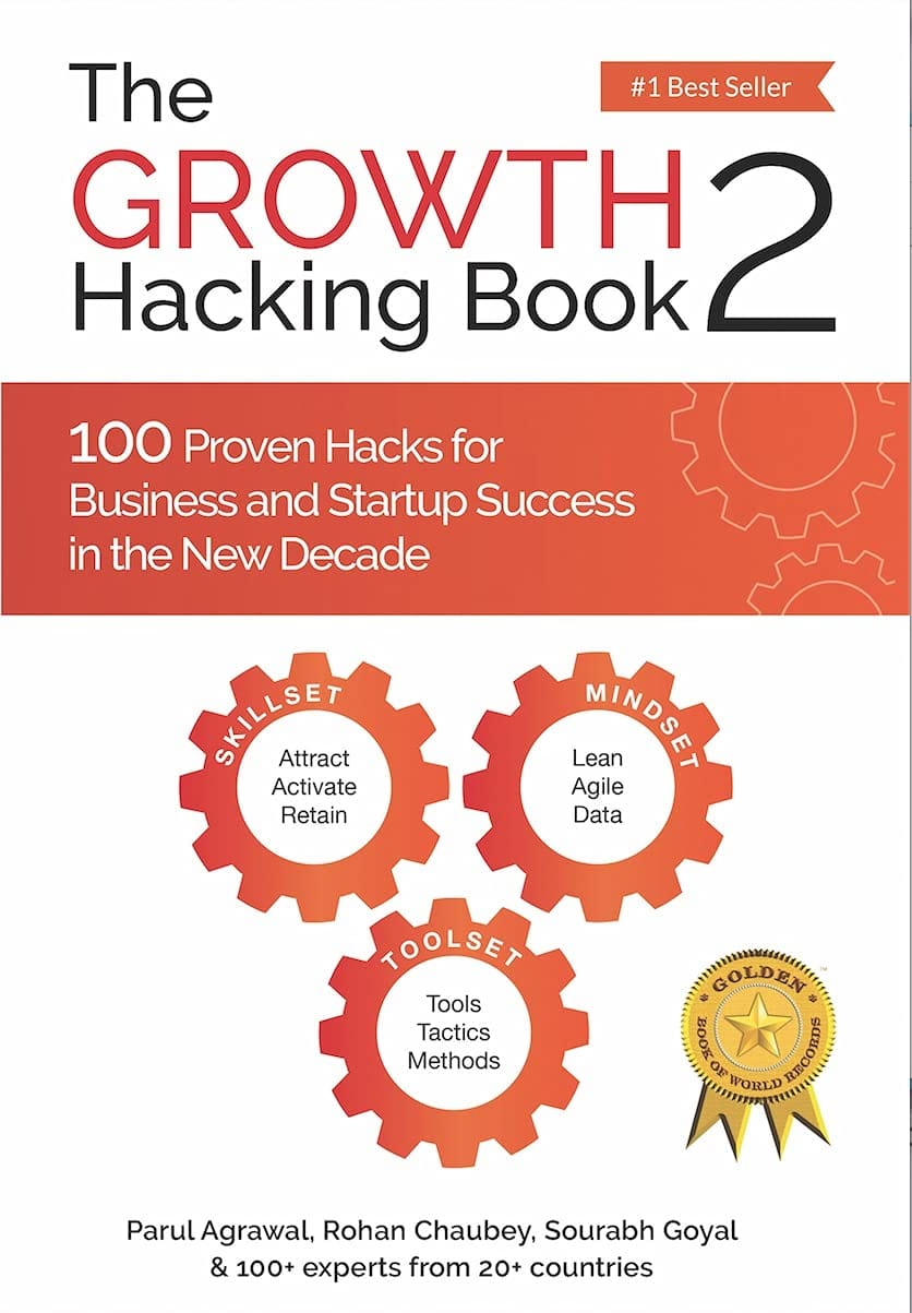 Create a 10-word scroll-stopping headline for: The Growth Hacking Book 2 : 100 Proven Hacks for Business and Startup Success in the New Decade | Vibe NC