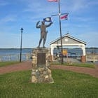 Create a 10-word scroll-stopping headline for: Bicentennial Park in Swansboro today. | Vibe NC