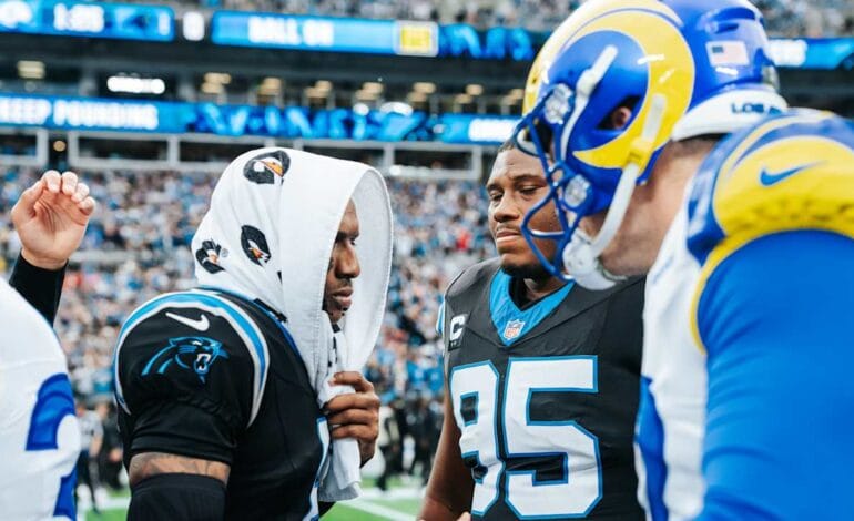 Create a 10-word scroll-stopping headline for: Is this the year Panthers players get back in the NFL Top 100? | Vibe NC