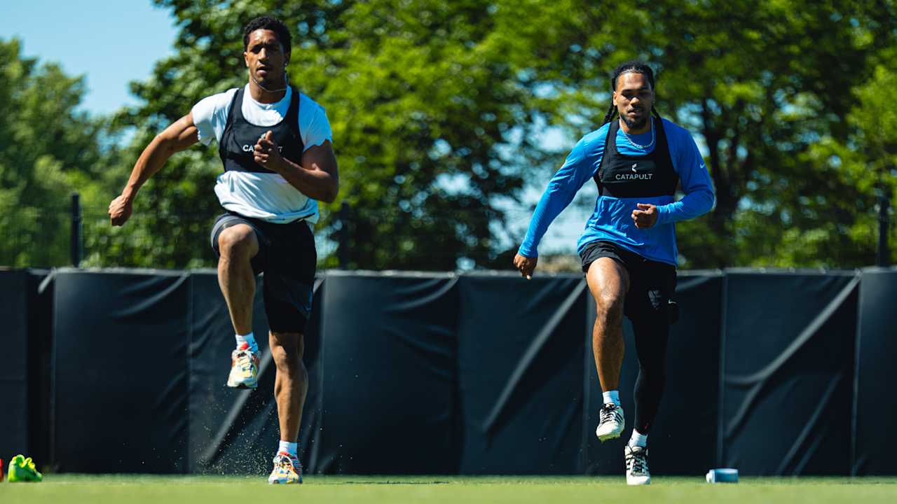 Create a 10-word scroll-stopping headline for: Chuba Hubbard, Jonathon Brooks, and the bond carrying both through the offseason | Vibe NC