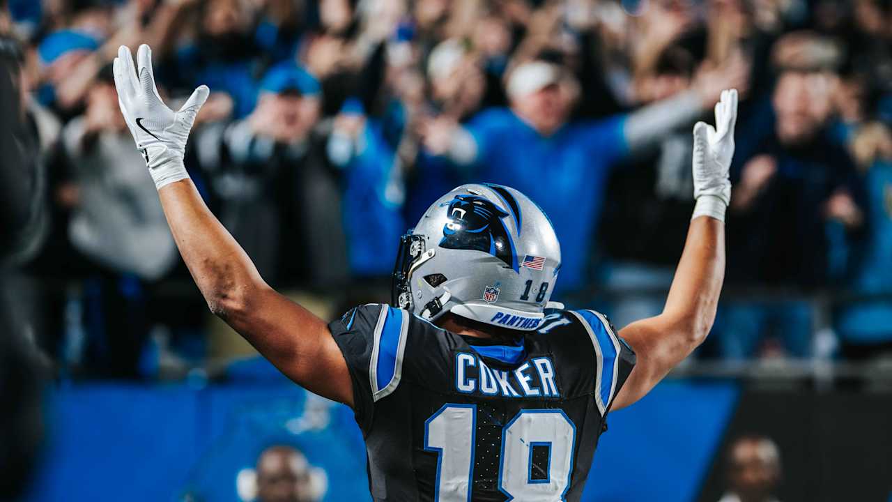 Create a 10-word scroll-stopping headline for: Word around the Tar Heel State is: Panthers agree to three-year extension with receiver Jalen Coker  | Vibe NC
