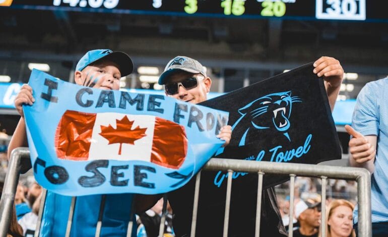 Create a 10-word scroll-stopping headline for: “A sense of home:” Hubbard and Metchie’s Canadian connection providing comfort in Charlotte | Vibe NC