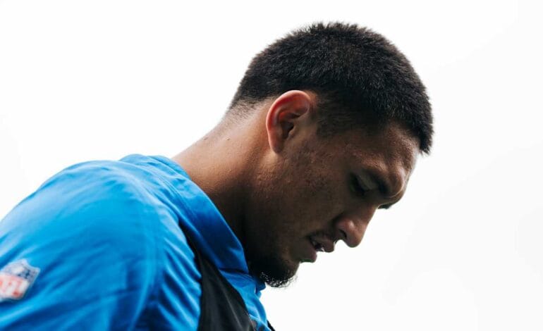 Create a 10-word scroll-stopping headline for: Tetairoa McMillan on bulking up, staying hungry, and slowing things down  | Vibe NC