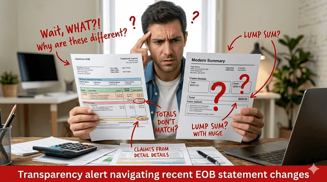 Create a 10-word scroll-stopping headline for: Heads up, North Carolina (and beyond): If your recent Blue Cross NC paperwork looks completely wrong, here’s why you aren’t alone (Unannounced Feb 2026 EOB Update) | Vibe NC