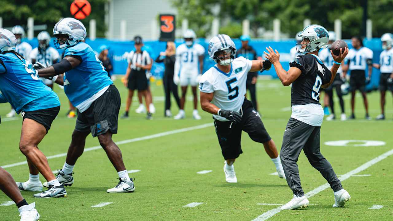 Create a 10-word scroll-stopping headline for: Jaelan Phillips and OLB group bringing juice at Panthers minicamp | Vibe NC