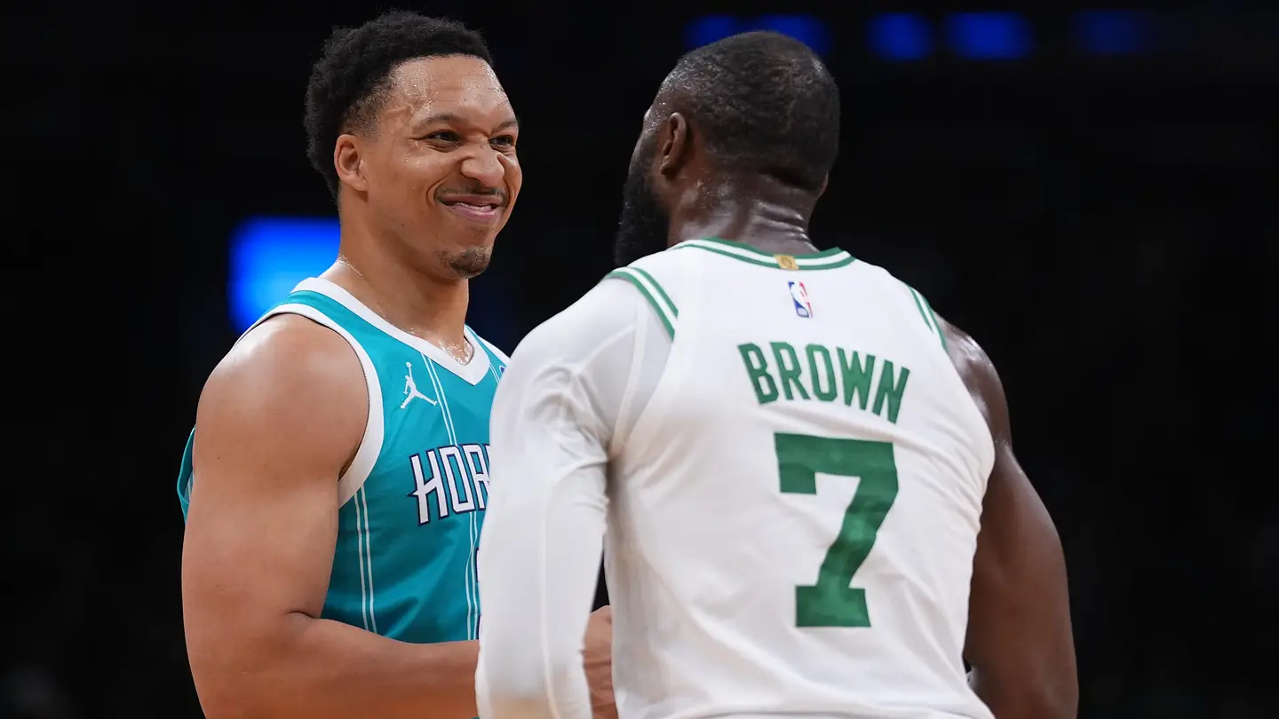 Create a 10-word scroll-stopping headline for: Jaylen Brown sends brazen statement that Hornets fans can embrace | Vibe NC
