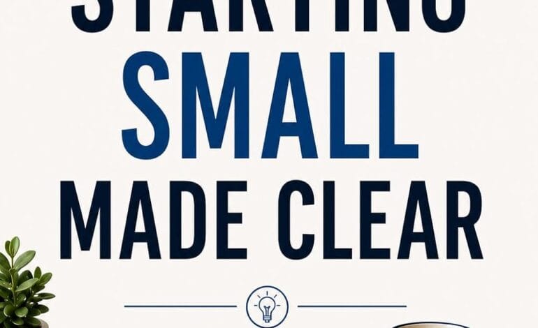 Here are a few 10-word options:

Start Small Clearly: Test Ideas, Sell Value, Build Momentum.
Entrepreneurship Made Clear: Test Ideas, Sell Value, Build Momentum.
Stop Overthinking: Start Small, Test, Sell, Build Momentum.
Practical Guide: Start Small, Test Ideas, Sell Value, Build Momentum.
Unlock Your Business: Start Small, Test, Sell, Build Momentum.
 | Vibe NC
