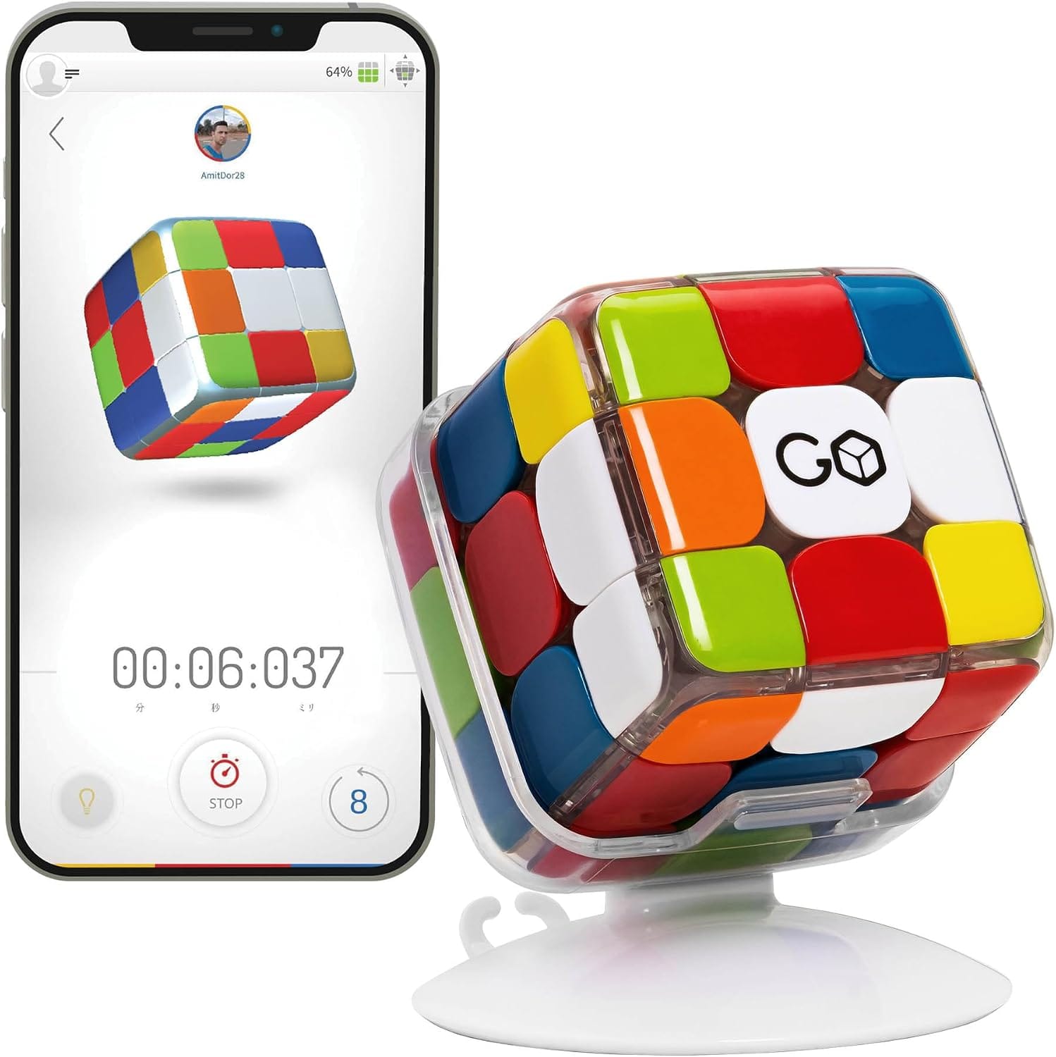 Award-Winning GoCube Edge: Smart Magnetic Speed Cube. Play, Learn, Master! | Vibe NC
