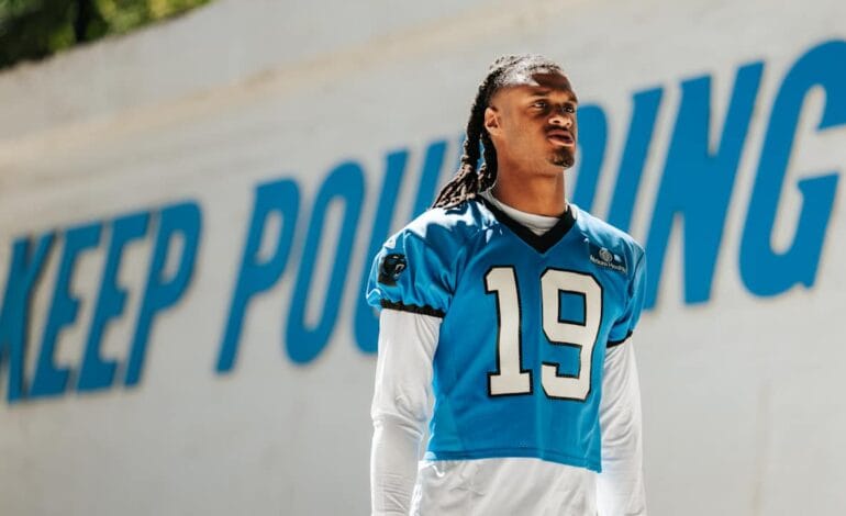Here are 5 options for a 10-word scroll-stopping headline:

Brazzell’s Dazzle: Panthers Quickly Learning Its Game-Changing, Blinding Impact.
Panthers Are Quickly Feeling The Unstoppable Effects of Brazzell’s Dazzle.
Brazzell’s Dazzle Blinds Panthers. They’re Quickly Discovering Its True Power.
Warning: Brazzell’s Dazzle is Real. Panthers Learning Its Devastating Impact.
Panthers Learning Fast: Brazzell’s Dazzle Is Game-Altering. See Why.
 | Vibe NC