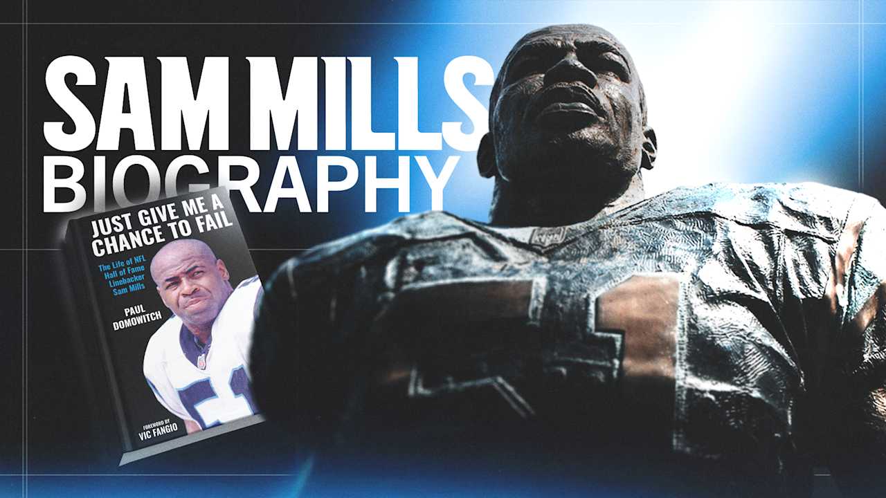 Here are a few 10-word scroll-stopping options:

Keep Pounding! Sam Mills’ Inspiring Life. New Book Revealed.
Sam Mills: Untold Stories of a Panthers HOF Legend. New Book.
Beyond ‘Keep Pounding’: Sam Mills’ Full Life Story, New Book.
Sam Mills: Discover the Incredible Journey of a Panthers HOF Legend.
Panthers Legend Sam Mills: His Unforgettable Life, New Book Arrives.
 | Vibe NC