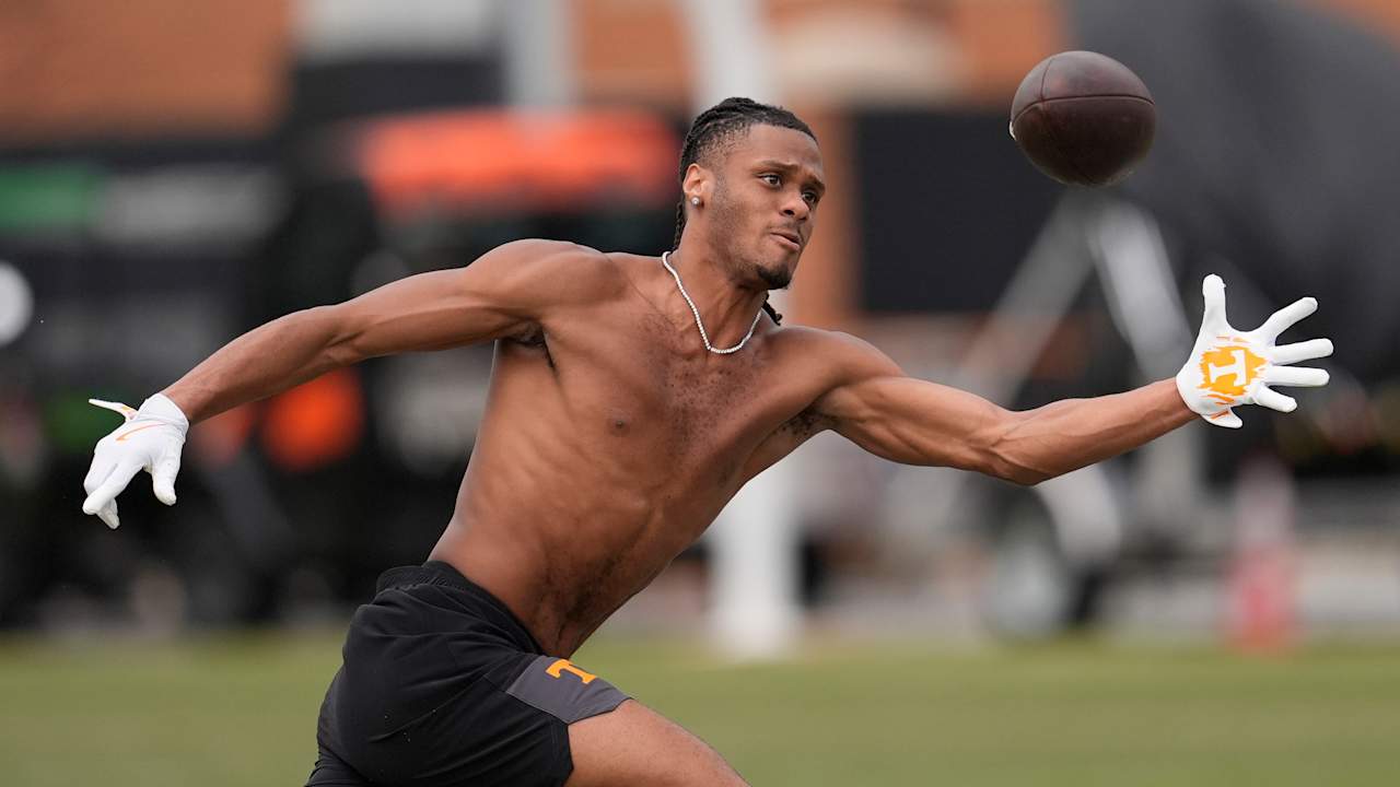 Create a 10-word scroll-stopping headline for: For former WRs coach Dave Canales, Chris Brazzell has “rare” skill set | Vibe NC