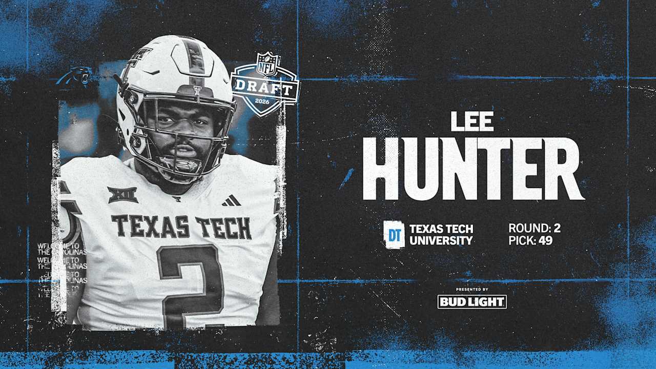Here are a few options for a 10-word scroll-stopping headline:

Panthers Trade Up: Their Man, Defensive Tackle Lee Hunter.
Panthers Make Big Move! Trade Up for DT Lee Hunter.
They Wanted Him! Panthers Trade Up For Defensive Tackle Lee Hunter.
Panthers Grab Their Guy: Defensive Tackle Lee Hunter Acquired!
Panthers Aggressively Trade Up, Land Defensive Tackle Lee Hunter.
 | Vibe NC