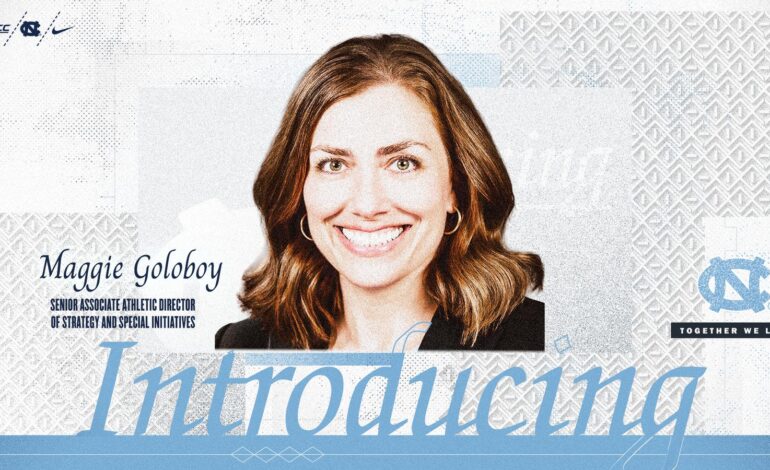 Here are a few 10-word scroll-stopping options:

Carolina Athletics: Maggie Goloboy to lead visionary strategy and initiatives.
Maggie Goloboy: Senior AD driving Carolina Athletics’ future strategy.
Goloboy elevates Carolina Athletics: Senior AD for Strategy & Initiatives.
Carolina Athletics taps Maggie Goloboy: New Senior AD, visionary strategy.
Maggie Goloboy now Senior AD: Igniting Carolina Athletics’ strategic future.
 | Vibe NC